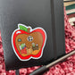 Apple Bookworm Sticker