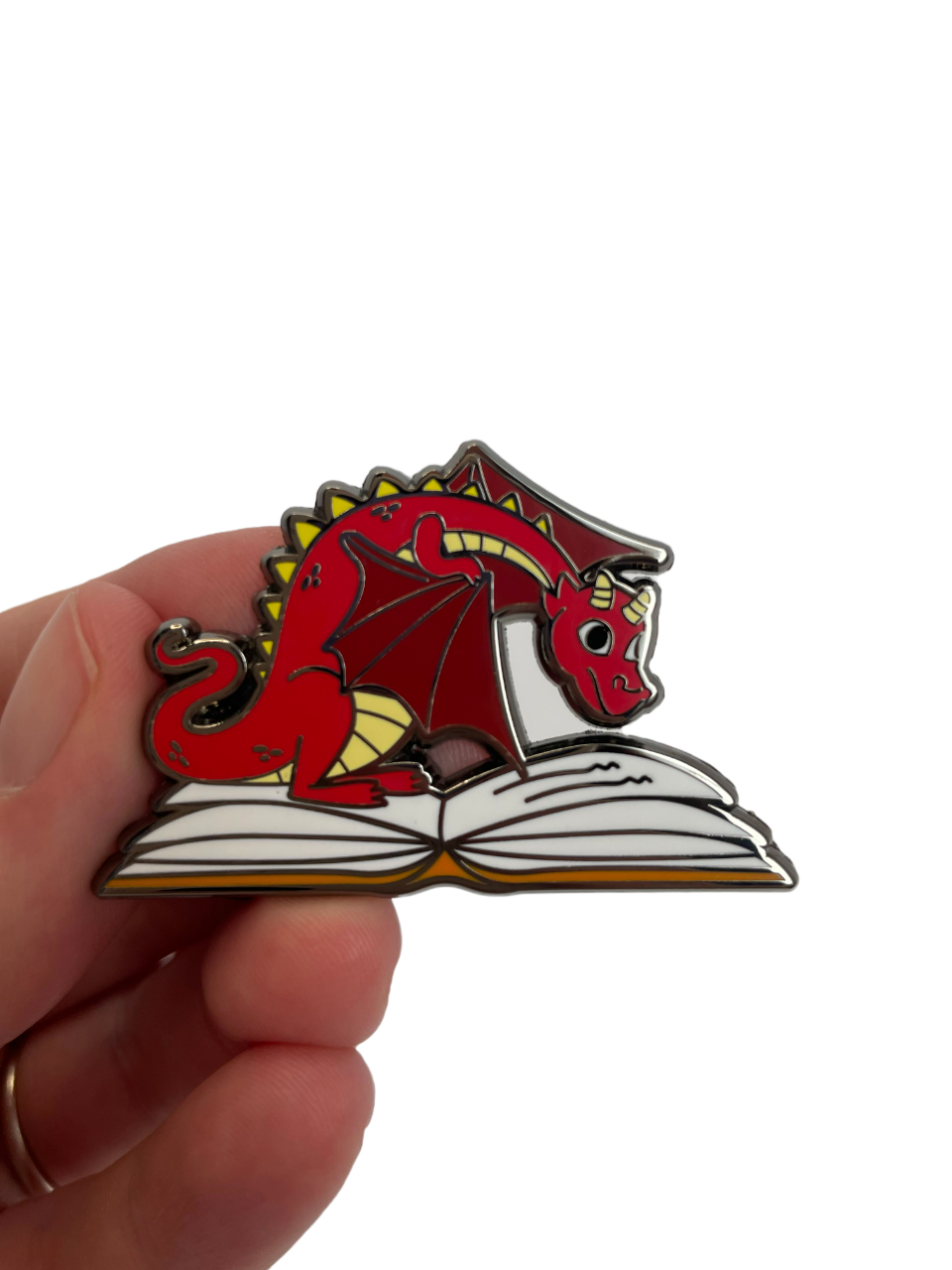 Book Dragon Enamel Pin